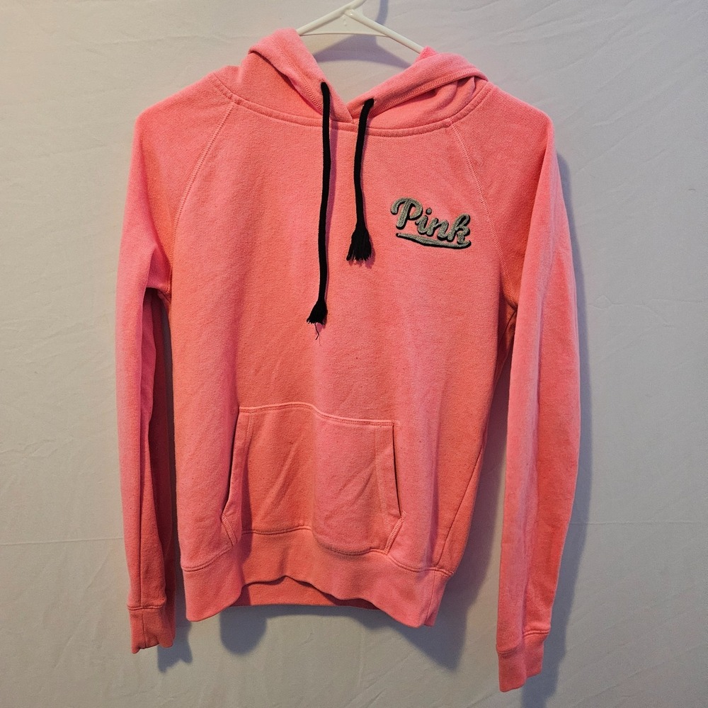 Victorias Secret PINK Womens Hot Pink Hoodie Size Small S Sweatshirt
